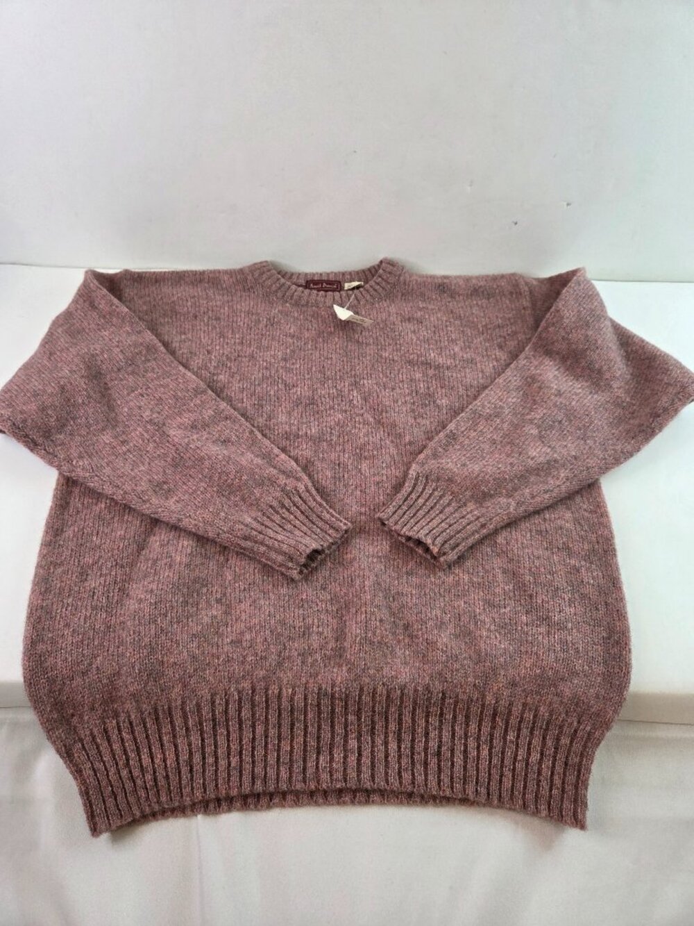 Vintage David Garrick Wool Sweater Mens Size Small Dusty Rose Eaton's 1980s NWT